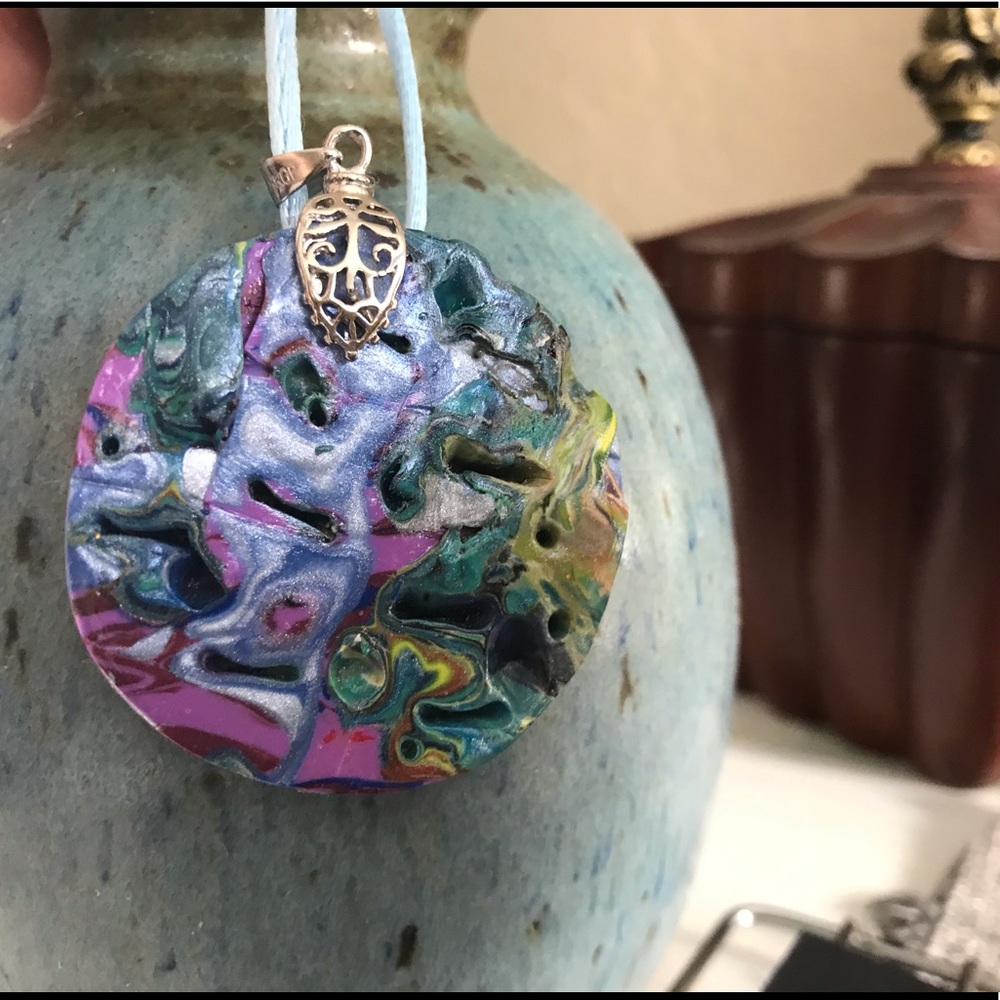 SOLD Pendant HANDCRAFTED. Cord color of your